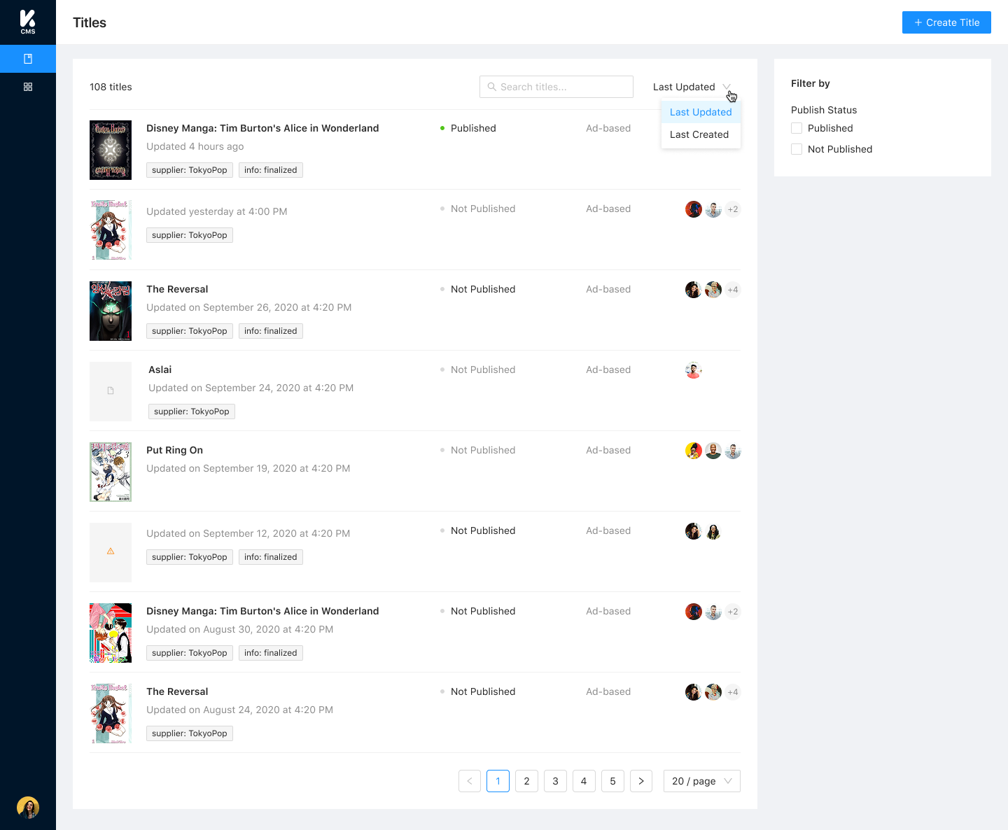 Title Listing