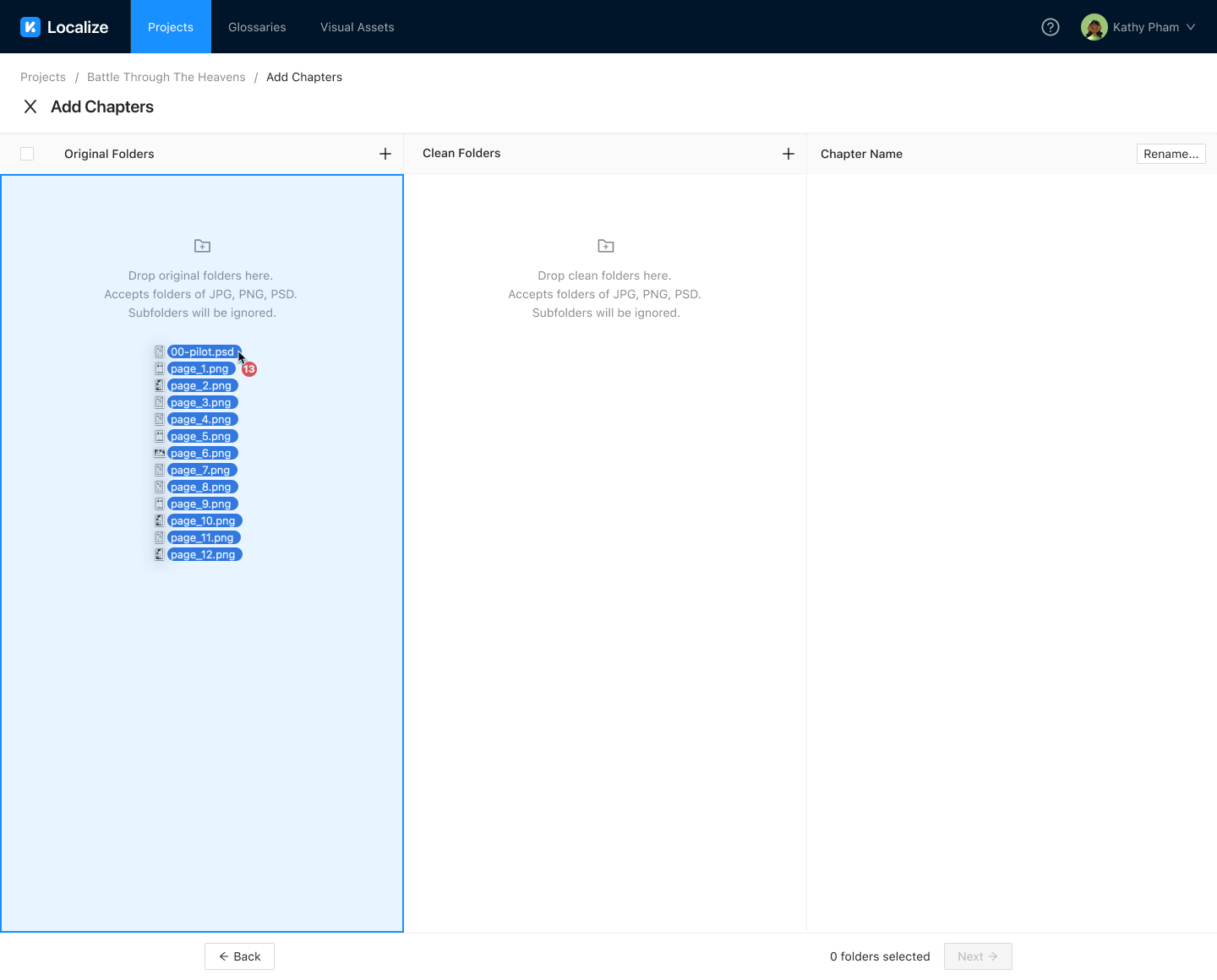 Drag and drop images